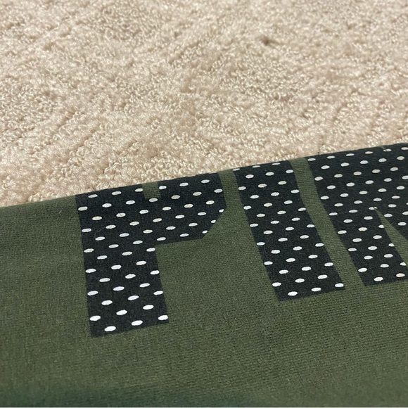 {Victoriaβs Secret | PINK} Green Hooded Zip Up Sweatshirt ~ Size Small - Picture 8 of 16